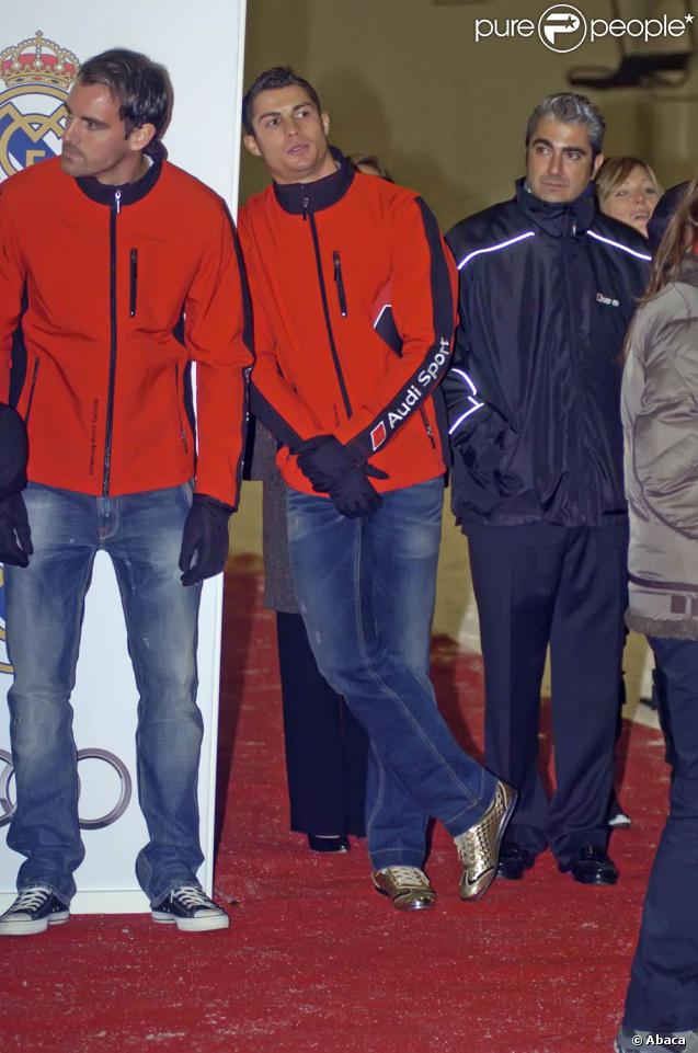 Cristiano Ronaldo à la Snowzone de Madrid lors d'un événement Audi, le 26 octobre 2009