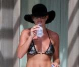 Jaime Pressly et son mari passant leur lune de miel au Mexique le 13 octobre 2009