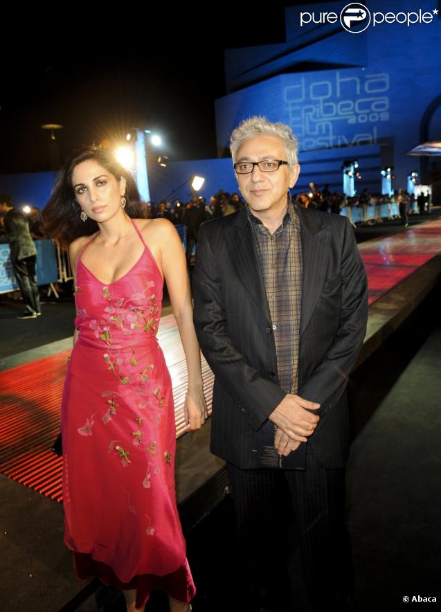 Elia Suleiman et YAasmine Hamdan à l'inauguration du Festival du Film de Doha au Qatar le 29 octobre 2009