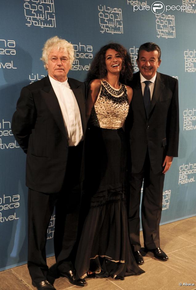 Jean-Jacques Annaud et Afef Jnifen à l'inauguration du Festival du Film de Doha au Qatar le 29 octobre 2009