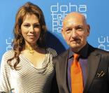 Sir Ben Kingsley et sa femme Daniela Lavender à l'inauguration du Festival du Film de Doha au Qatar le 29 octobre 2009