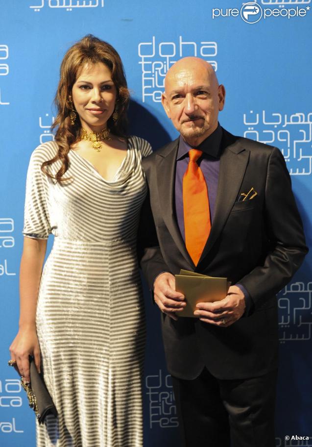 Sir Ben Kingsley et sa femme Daniela Lavender à l'inauguration du Festival du Film de Doha au Qatar le 29 octobre 2009
