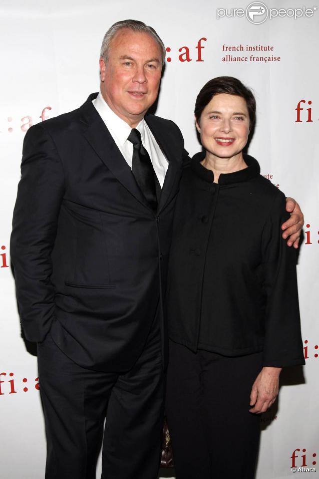 Robert Wilson et Isabella Rosselllini, à l'occasion du gala du Trophée des Arts de la French Institute Alliance Française 2009, à l'hôtel Plaza de New York, le 2 novembre 2009.
