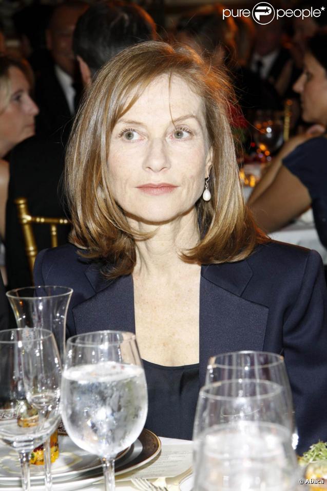 Isabelle Huppert, à l'occasion du gala du Trophée des Arts de la French Institute Alliance Française 2009, à l'hôtel Plaza de New York, le 2 novembre 2009.