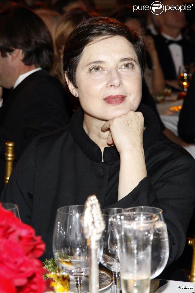 Isabella Rossellini, à l'occasion du gala du Trophée des Arts de la French Institute Alliance Française 2009, à l'hôtel Plaza de New York, le 2 novembre 2009.
