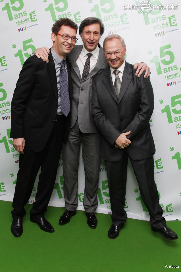 Claude-Yves Robin, Patrick de Carolis et Philippe Vilimitjana fêtent les 15 ans de France 5 (10 novembre 2009)
