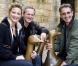 Virginie Efira, Philippe Lefebvre et Thierry Lhermitte, à l'occasion de la présentation du Siffleur , dans le cadre du Festival de Sarlat, le 13 novembre 2009.
