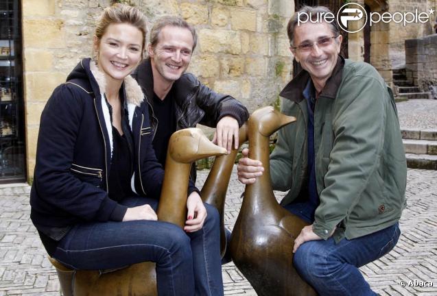 Virginie Efira, Philippe Lefebvre et Thierry Lhermitte, à l'occasion de la présentation du  Siffleur , dans le cadre du Festival de Sarlat, le 13 novembre 2009.