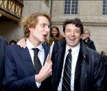 Patrick Bruel et Andrea Casiraghi lors de la 149e vente des Hospices de Beaune, le 15/11/09