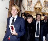 Patrick Bruel, Quentin Mosimann et Andrea Casiraghi lors de la 149e vente des Hospices de Beaune, le 15/11/09