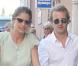 Jocelyn Quivrin et Alice Taglioni et leur fils Charlie lors du mariage de Jean Dujardin et Alexandra Lamy le 25 juillet 2009