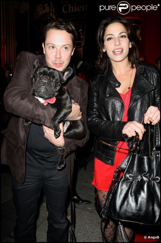 Davy Sardou et sa compagne Noemie Elbaz à la soirée Lancel organisée le 16/11/09 à Paris