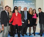 Le jury 2009 avec quelques invités lors de la cérémonie d'ouverture du Festival international du film d'environnement le 18 novembre 2009 à Paris