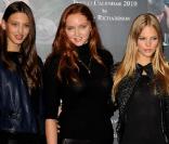   Georgina Storilijtoric, Lily Cole, Meloes Horst et Daisy Lowe lors du photocall à Londres pour le calendrier Pirelli le 19/11/09