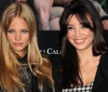 Meloes Horst et Daisy Lowe lors du photocall à Londres pour le calendrier Pirelli le 19/11/09