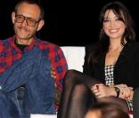 Terry Richardson, Daisy Lowe, Meloes Horst lors du photocall à Londres pour le calendrier Pirelli le 19/11/09