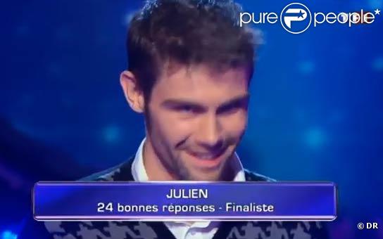 Julien, candidat dans le groupe des 25/39 ans, a gagné sa place en finale du  Plus Grand Quiz de France .