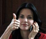 Courteney Cox sur le tournage de la série Cougar en septembre 2009 