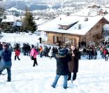 L'arrivée de Roman Polanski dans son chalet de Gstaad, le 4 décembre 2009.
