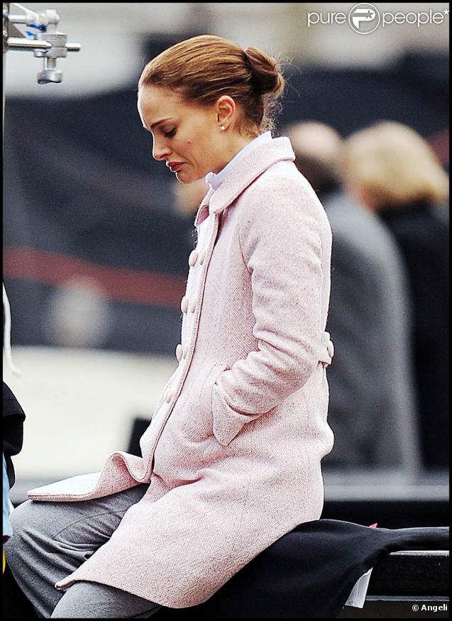Natalie Portman sur le tournage de  Black Swan , à Manhattan, le 7 décembre 2009.