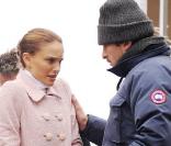 Natalie Portman dirigée par Darren Aronofsky sur le tournage de  Black Swan , à Manhattan, le 7 décembre 2009.