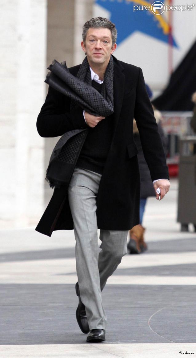 Vincent Cassel sur le tournage de  Black Swan , à Manhattan, le 7 décembre 2009.
