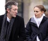 Vincent Cassel et Natalie Portman sur le tournage de  Black Swan , à Manhattan, le 7 décembre 2009.