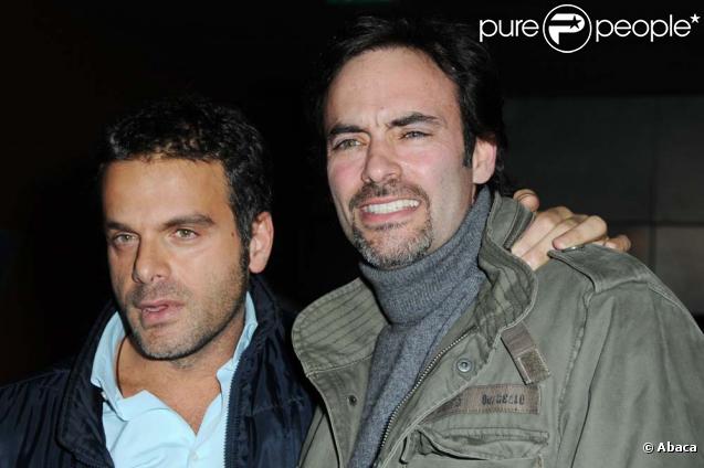 Steve Suissa et Anthony Delon lors de l'avant-première de  Mensch  à Paris le 8 décembre 2009.