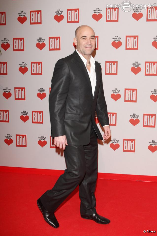 Andre Agassi lors de la soirée de charité 'Un coeur pour les enfants' à Berlin le 12 décembre 2009