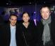 Elie Semoun, Cristiana Reali et Jean-Luc Lemoine, à l'occasion de la grande soirée Toshiba organisée au Palais de Tokyo, à Paris, le 14 décembre 2009.