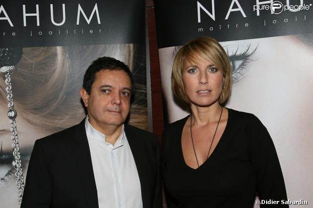 Edouard Nahum et Natacha Amal lors de la soirée du joaillier Edouard Nahum à Paris le 13 décembre 2009