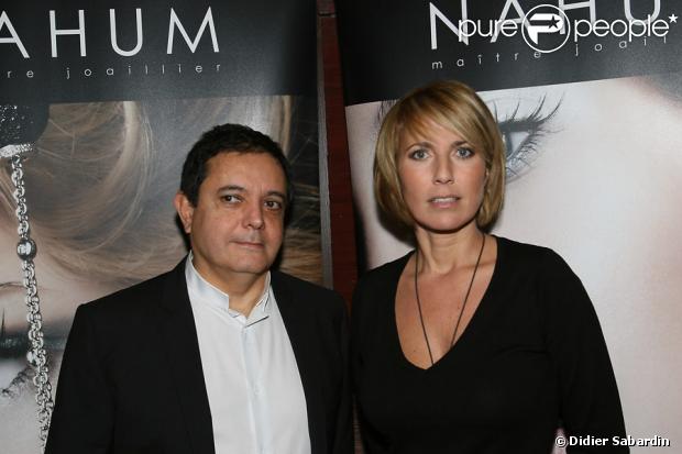 Edouard Nahum et Natacha Amal lors de la soirée du joaillier Edouard Nahum à Paris le 13 décembre 2009