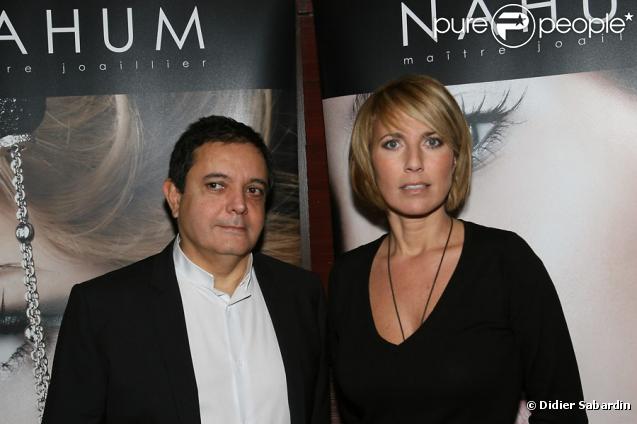 Edouard Nahum et Natacha Amal lors de la soirée du joaillier Edouard Nahum à Paris le 13 décembre 2009
