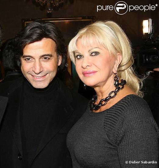 Alexandre Zouari et Ivana Trump lors de la soirée du joaillier Edouard Nahum à Paris le 13 décembre 2009