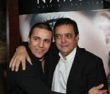 Faudel et Edouard Nahum lors de la soirée du joaillier à Paris le 13 décembre 2009