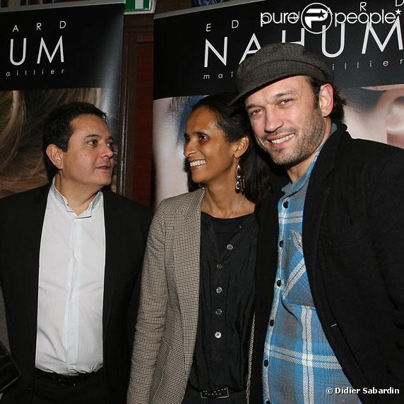Edouard Nahum, Karine Silla et Vincent Perez lors de la soirée du joaillier à Paris le 13 décembre 2009