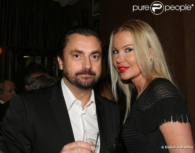 Henri Leconte et Florentine lors de la soirée du joaillier Edouard Nahum à Paris le 13 décembre 2009