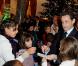 Carla Bruni et Nicolas Sarkozy lors du Noël de l'Elysée le 16/12/09