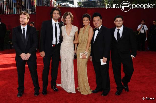 Jamie-Lynn Sigler, Jerry Ferrara et le casting d'Entourage à la cérémonie des Emmy Awards, le 20 septembre 2009