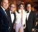 David Furnish et Elton John posent au côté de leurs amis, la belle Elizabeth Hurley très sexy au côté de son homme Arun Nayar lors de la soirée de gala Grey Goose Vodka  - character &amp; cocktails - à Londres, au profit de la fondation Elton John le