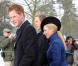 Le prince Harry (aux côtés de Zara Philipps), le 25 décembre à l'église St Mary Magdalene, se rend en compagnie de la famille royale d'Angleterre à la traditionnelle messe de Noël.
