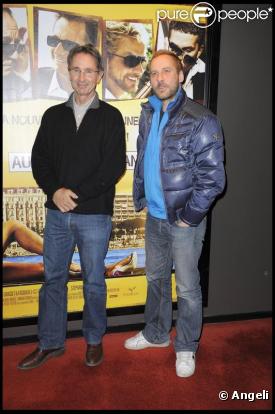 Thierry Lhermitte et Fred Testot à la première du Siffleur, à Paris. 05/01/2010