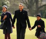 Barack, Malia et Sasha