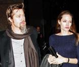 Brad Pitt et sa barbichette avec Angelina Jolie 