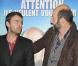 Kad Merad et Clovis Cornillac, à l'occasion de l'avant-première de  Protéger et servir , qui s'est tenue le 11 janvier 2010 au Gaumont Opéra, à Paris.