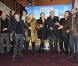 Jonathan Lambert, Kad Merad, Clovis Cornillac et toute l'équipe du film, à l'occasion de l'avant-première de  Protéger et servir , qui s'est tenue le 11 janvier 2010 au Gaumont Opéra, à Paris.