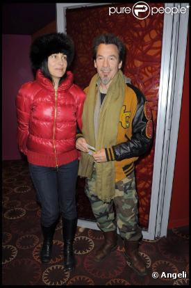 Florent Pagny et Azucena, à l'occasion de l'avant-première de  Protéger et servir , qui s'est tenue le 11 janvier 2010 au Gaumont Opéra, à Paris.