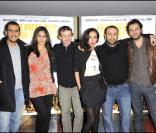 L'équipe du film lors de la première des Barons à l'UGC des Halles à Paris le 12 janvier 2010
