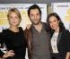 Virginie Efira, Nader Boussandel et Amelle Chahbi  lors de la première du film Les Barons à l'UGC des Halles à Paris le 12 janvier 2010
