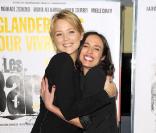 Virginie Efira et Amelle Chahbi lors de la première du film Les Barons à l'UGC des Halles à Paris le 12 janvier 2010